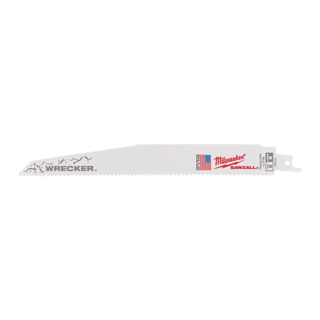 Lame de scie sabre THE WRECKER L.230mm Pas 3.2mm Bi-métal pour Métal
