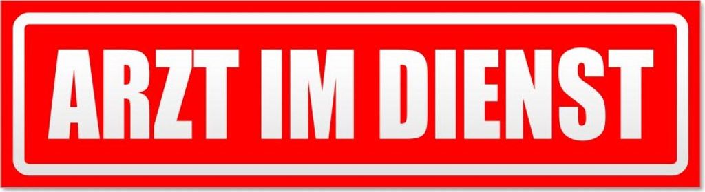 Arzt im Dienst Motiv 2 invertiert Magnetschild Schild magnetisch