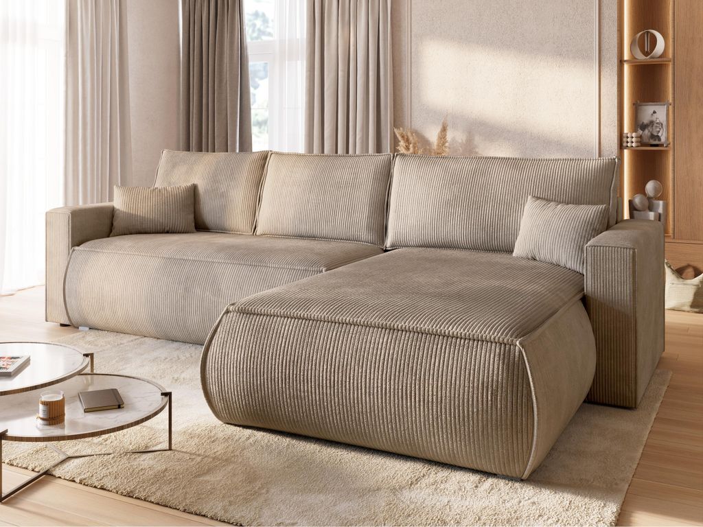 BroMARKT Ecksofa HAVANA Schlaffunktion Bettkasten L-Form Produktbild 