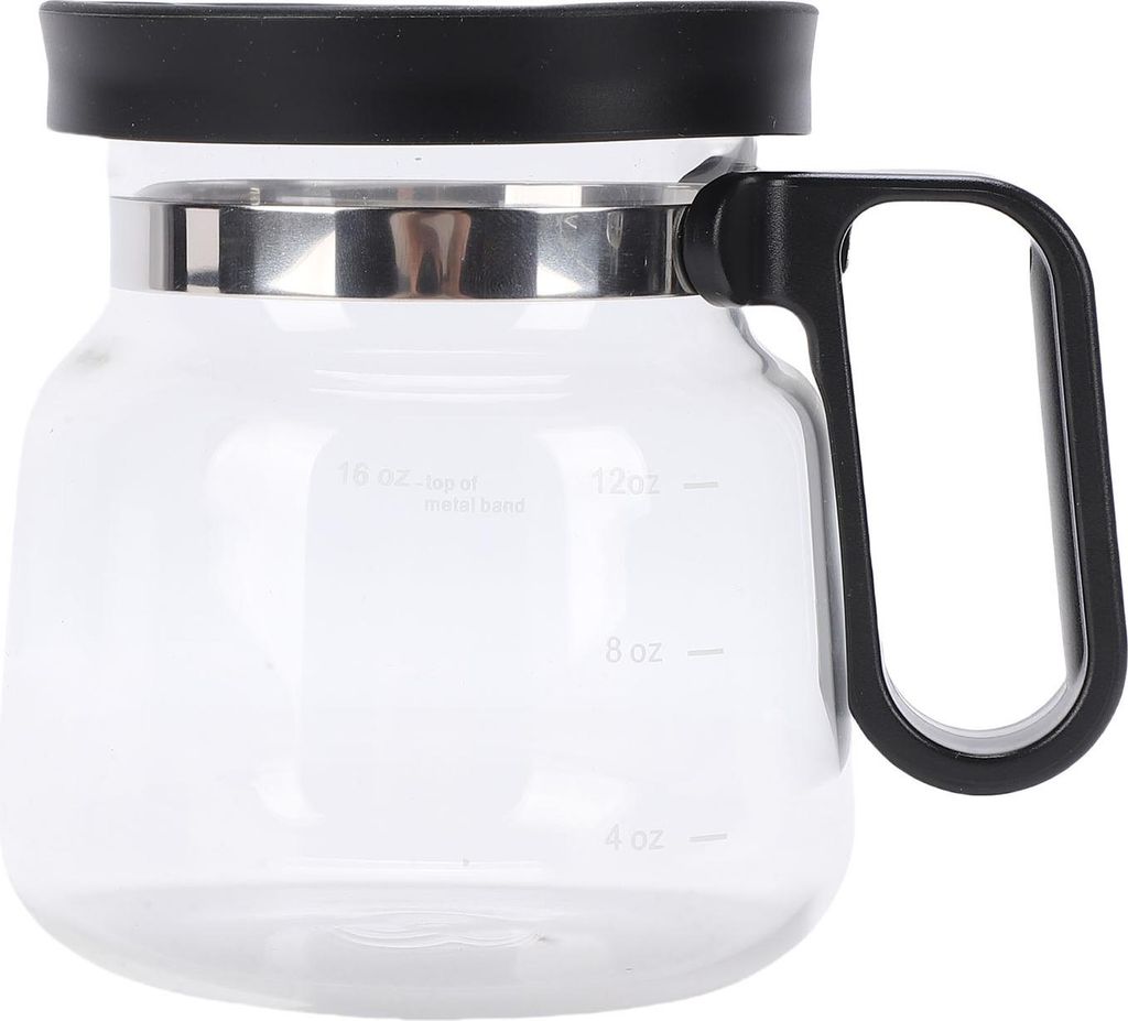 16 Oz Kaffeekanne Becher klar Borosilikatglas Kaffeekanne Teetasse Becher mit Silikon verschüttungssicherer Deckel bequemer Griff für Tees Schoko...
