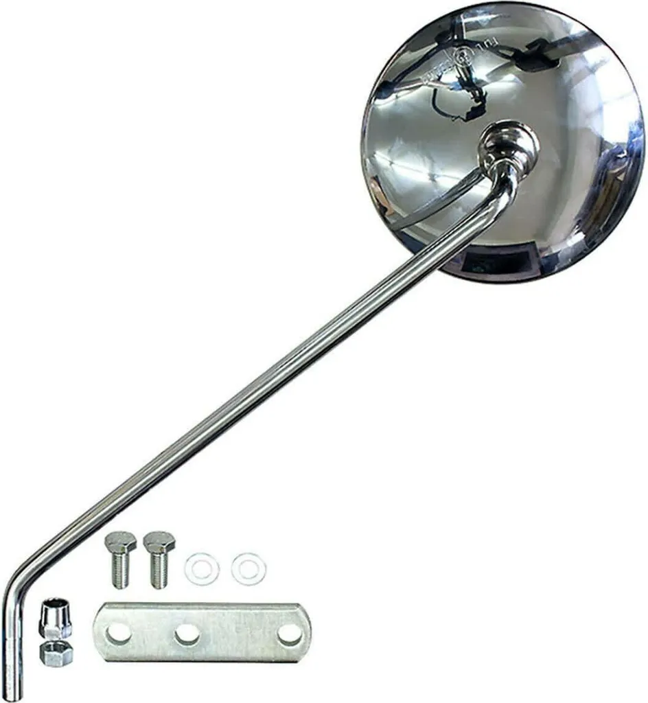 Rétroviseur gauche anti-vibration pour Vespa PX gris avec socle guidon