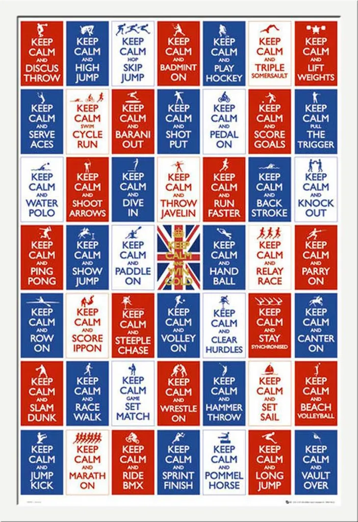 Décoration bureau poster Keep Calm Win Gold cadre blanc Shinsuke Maxi