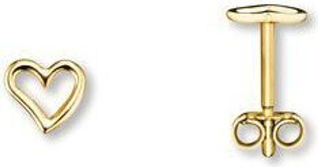 Ohrstecker Herz 333/- Gelbgold