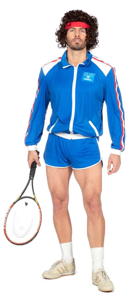 80er Tennisstar - Karneval Faschingskostüm Herren Größe: 48 Produktbild 