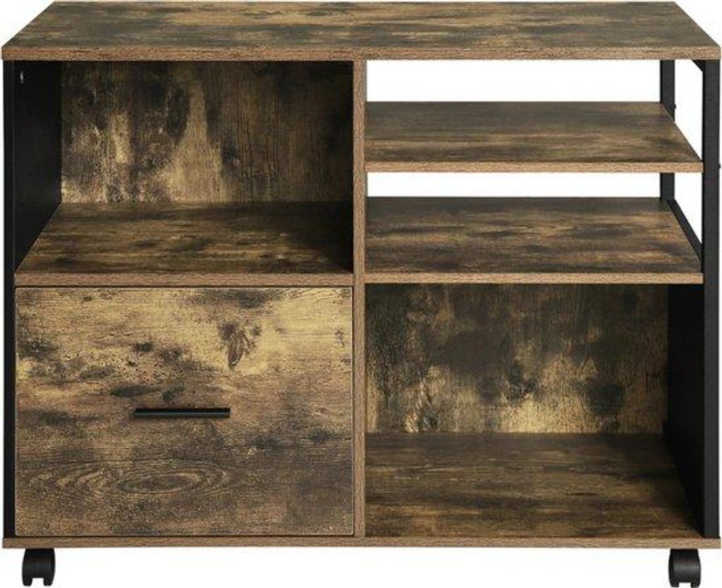 Vinyl Schallplattenregal Holz braun 80x65x40 cm