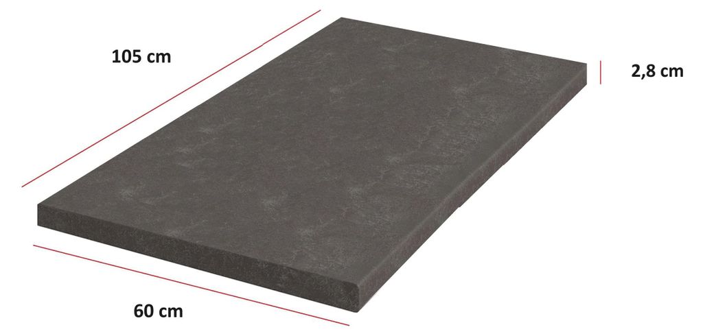 Küchen Arbeitsplatte Metallic Brown 105 cm 28 mm Bianca Produktbild 