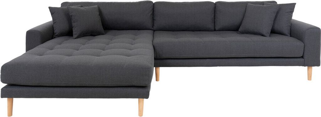 House Collection Ecksofa Milo Lounge Sofa Links Dunkelgrau