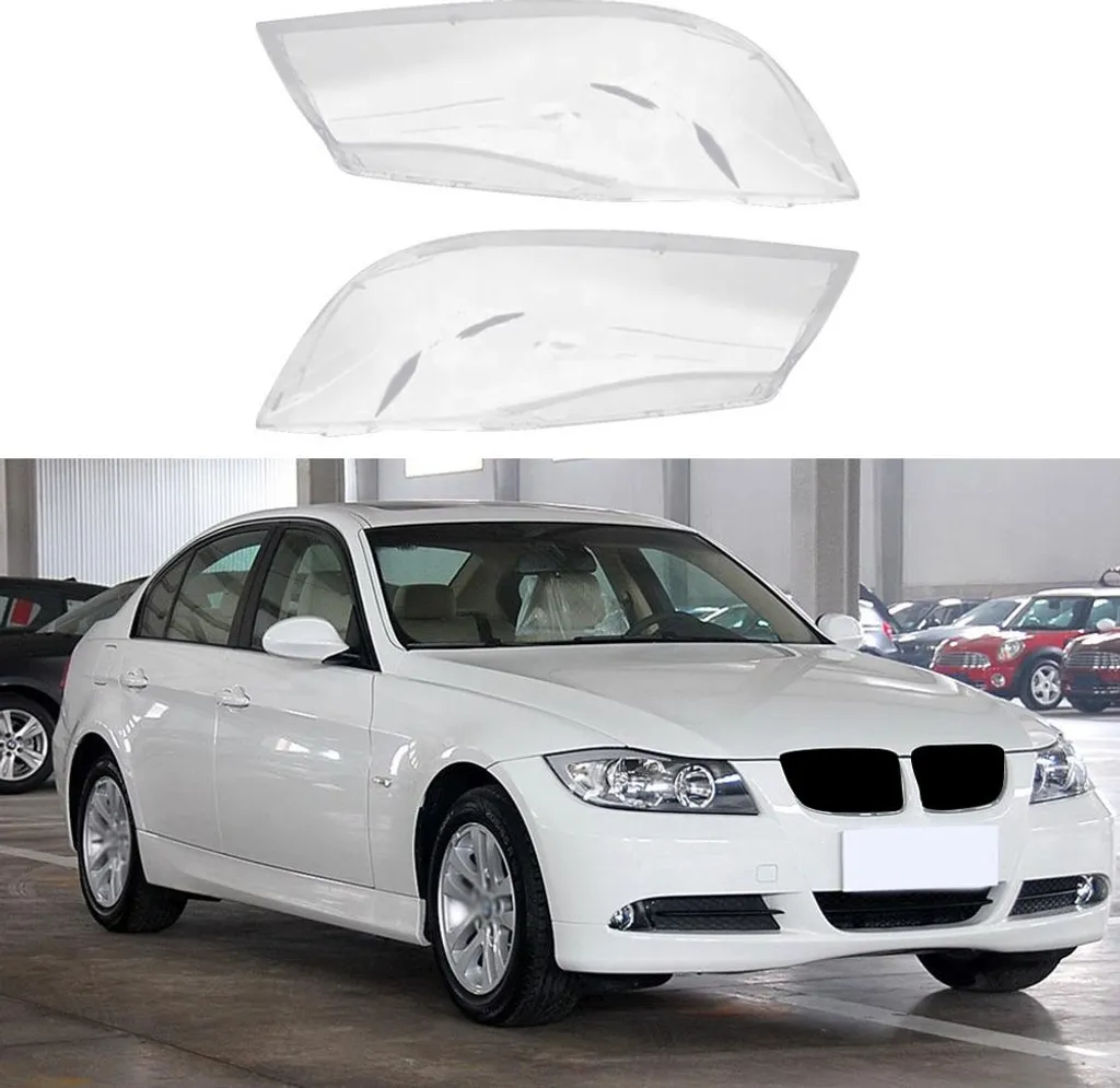 Verre de phare avant pour BMW E90 E91, coque de remplacement incolore