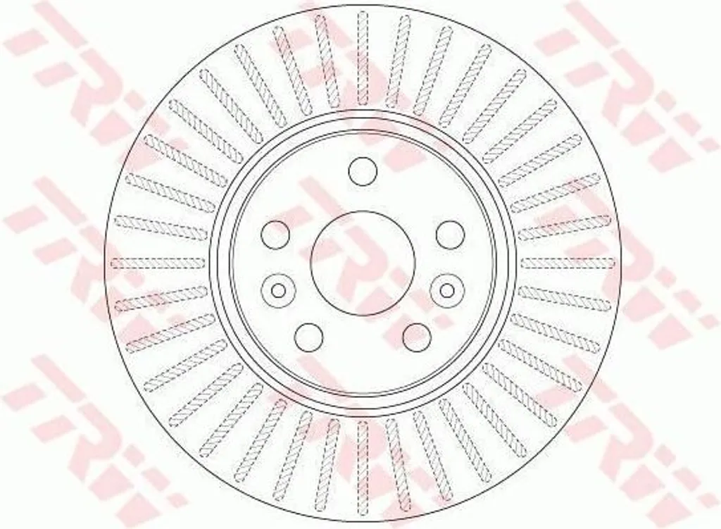 Disque de frein ventilé TRW DF6449 de 300mm pour Renault Scénic II JM