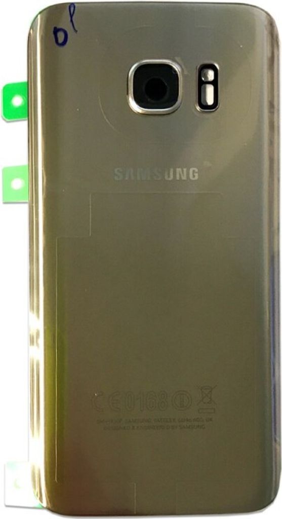 Samsung Akkudeckel Deckel für Galaxy S7 Edge G935 G935F + Klebepad Adhesive Gold