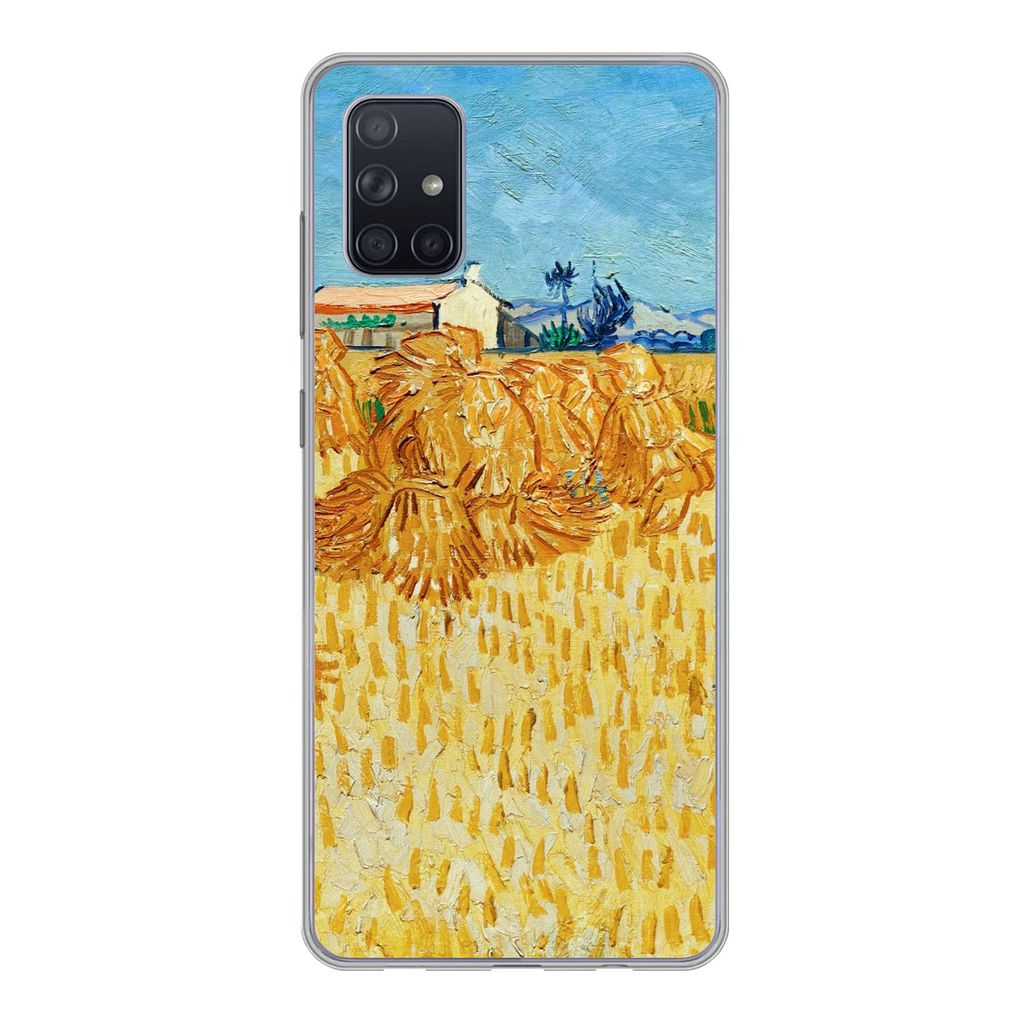 MuchoWow Handyhülle Schutzhülle Hülle für Samsung Galaxy A71 Weinlese in der Provence - Vincent van Gogh Silikon Softcase Handy Hülle - Kart...