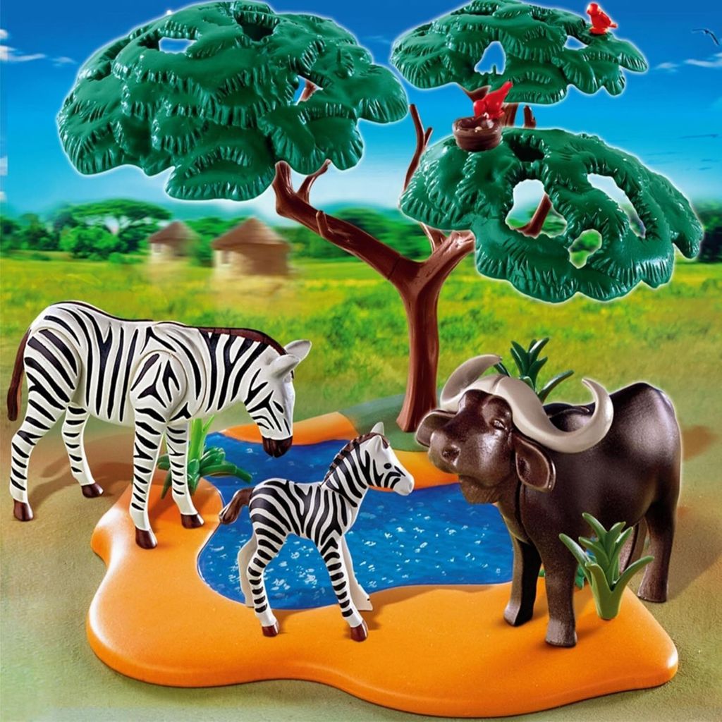 PLAYMOBIL Buffalo with Zebras, Kunststoff, Multi