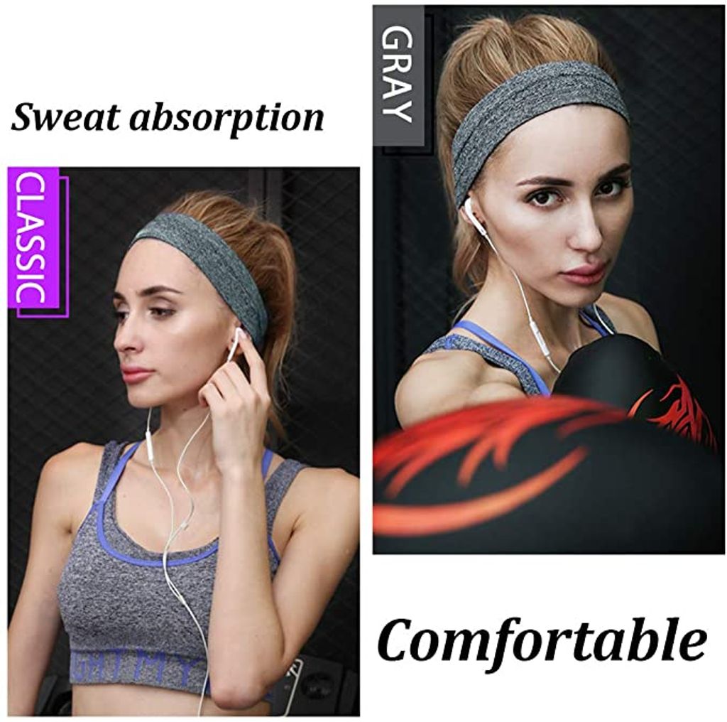 Damen Haarband Kopfband Sport Fitness Einfach Joggen Yoga Trainieren Schweißband 