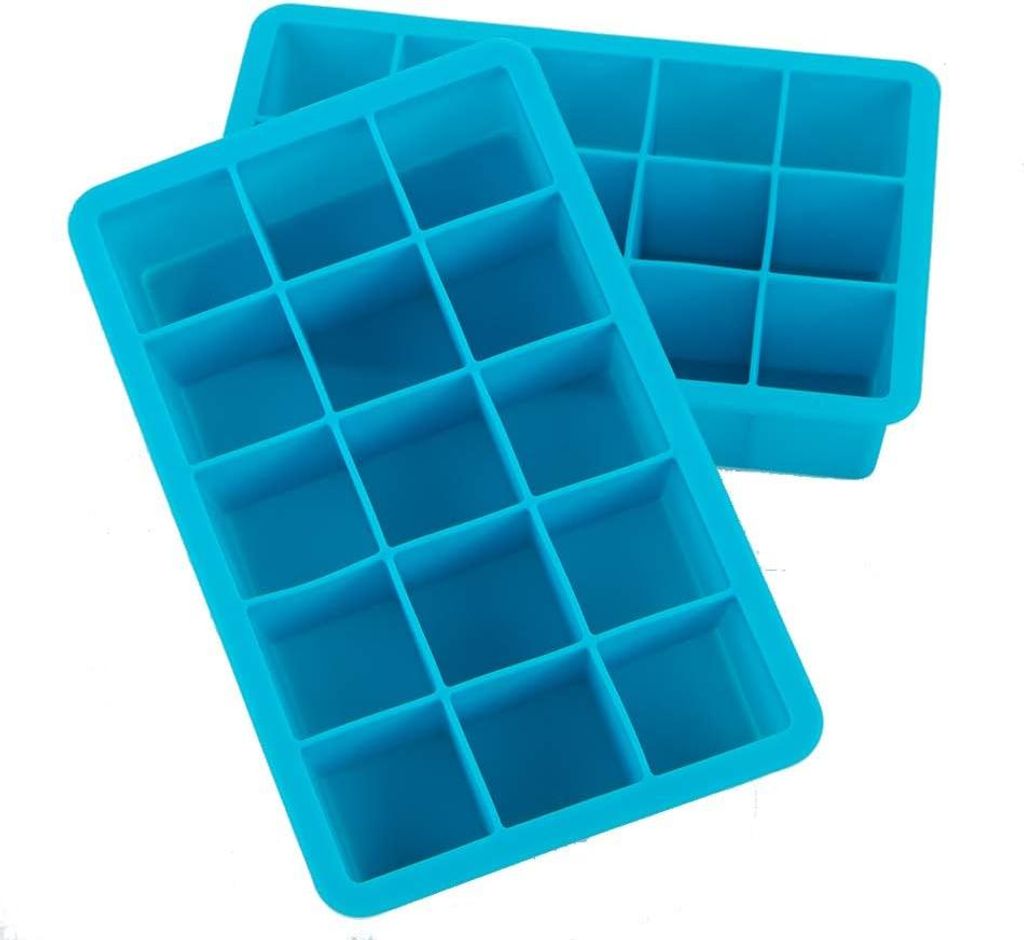 Eiswürfelform - 15-fach Silikon-Eiswürfel - BPA-frei - 3 x 3 cm - Bier Cocktails Whisky - Wasser Soda Obst Pudding - Babynahrung