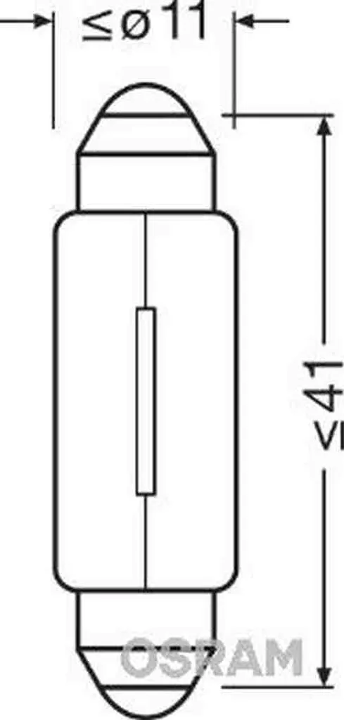 Ampoule 41mm C5W pour Remplacer un Éclairage de Plaque ou Plafonnier Grillé