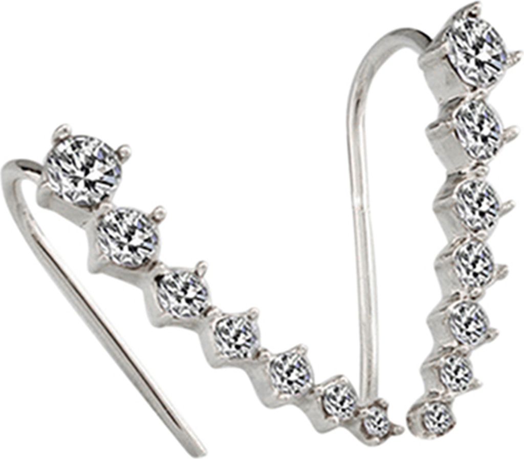 Damenmode Strass Big Dipper Ohrstecker Clips Haken Ohrringe Schmuck Geschenk-Silber