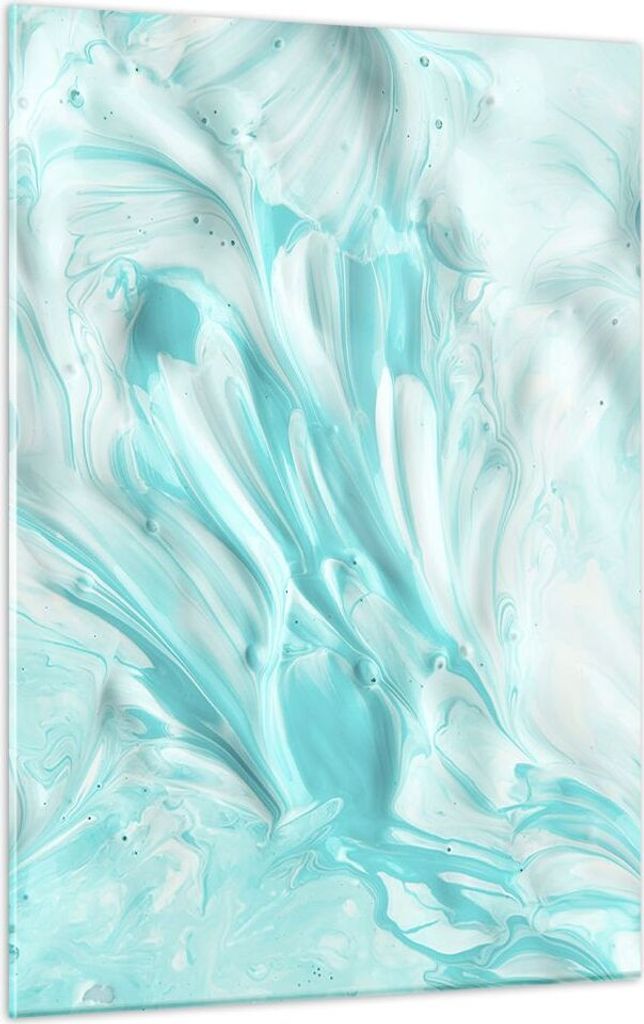 Bilder auf glas - Einteilig - Blume Abstraktion - 50x70cm - Glasbilder - Wandbilder - Bilder - zum Aufhängen bereit - Wanddekoration aus Glas - Gl...