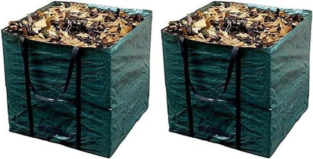 Sac poubelle de jardin 245 L vert carré en tissu résistant indéchirable