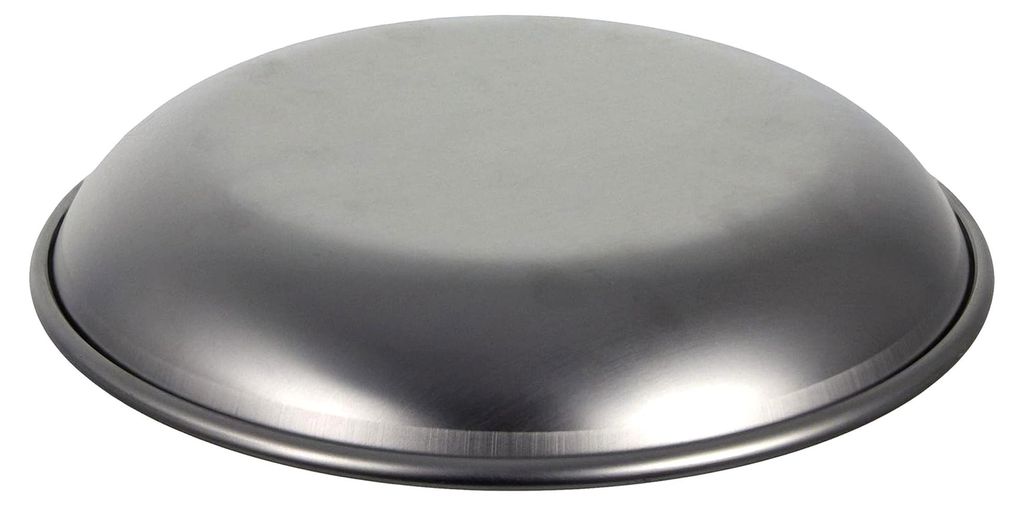 Professionelles Tablett aus Aluminium, 3 mm, Durchmesser 24 cm, Stahl, Silber, Einheitsgröße