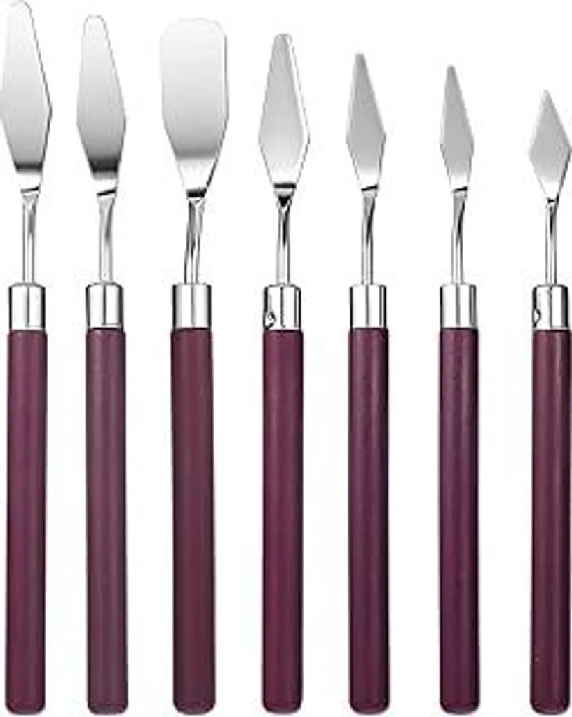 Set Spatole Pittura 7 Pezzi in Acciaio Inox: Strumenti per Belle Arti