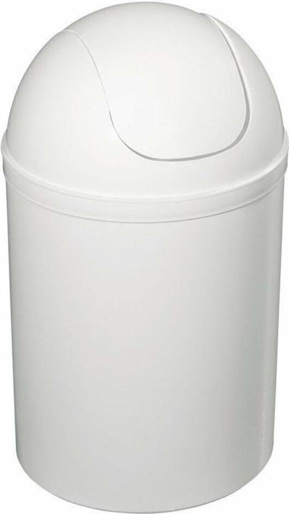 Mülleimer kippbar, 5 l, Plastik, weiß