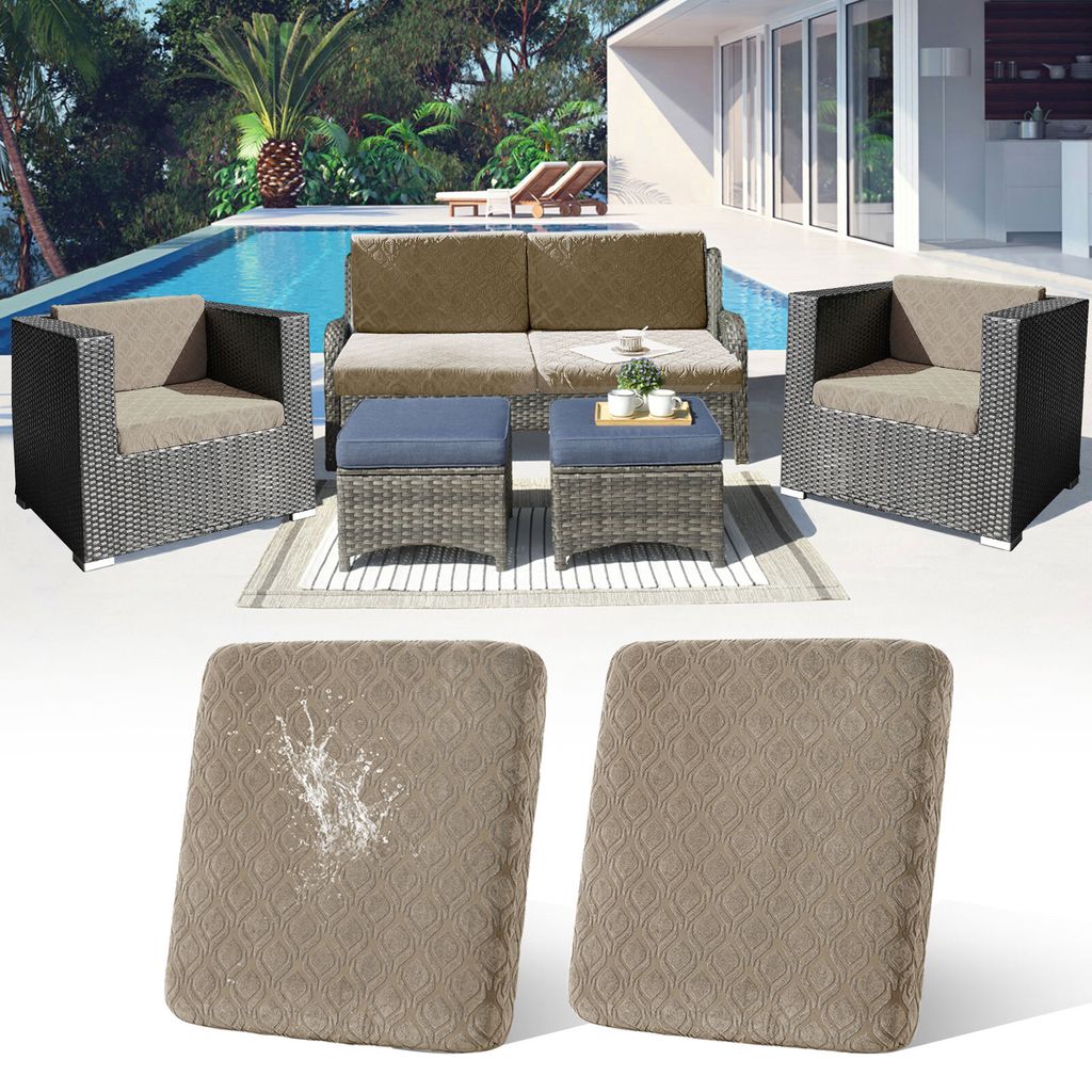 2 Stück Outdoor Kissen Wetterfest Sofabezug Wasserdicht Sofa Sitzkissenbezug Outdoor Sofa Überzug Bezüge Für Gartenpolster Sofa Cushion Cover S...
