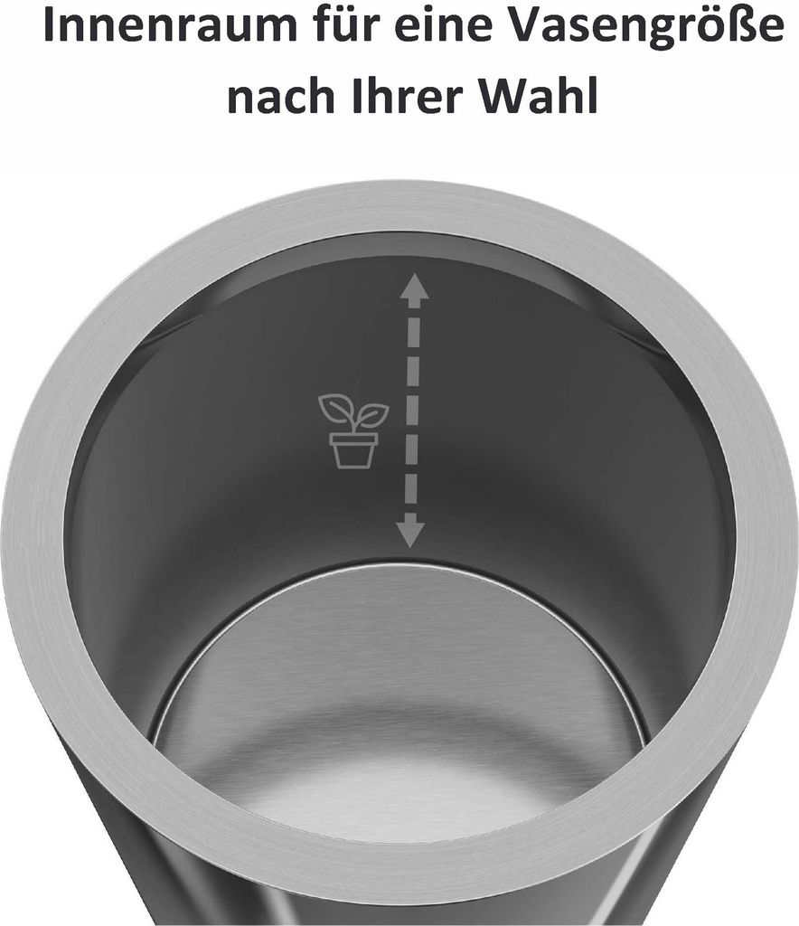 wuuhoo I Pflanzkübel Holly aus Edelstahl rosefarben silber Produktbild 3
