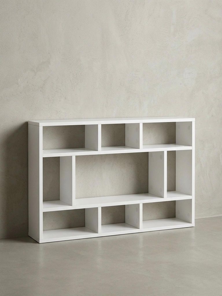 Wandregal WL5.810 Weiß 75x51x16 cm Holz Hängeregal Modern, Design Wandboard Freischwebend, Holzregal Regal für die Wand, Bücherregal Schmal, De...