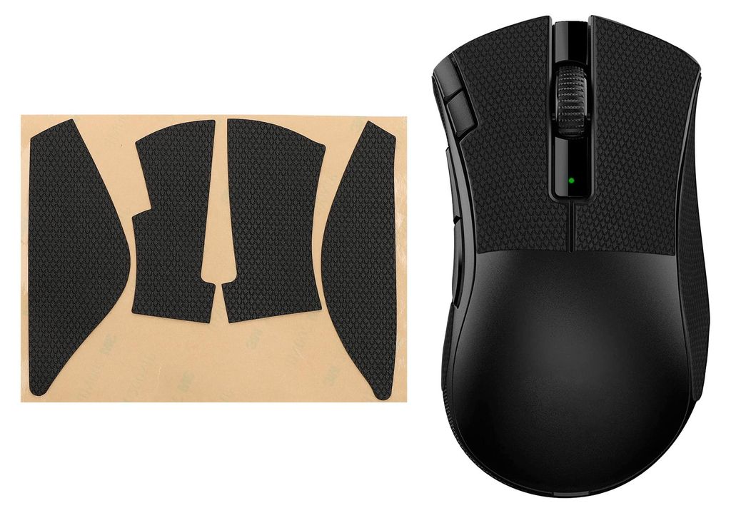 kwmobile Gaming Maus Grip Tape für Razer DeathAdder V2 X Mouse Grip Tape - Rutschfestes Griffband für PC Maus - Schwarz