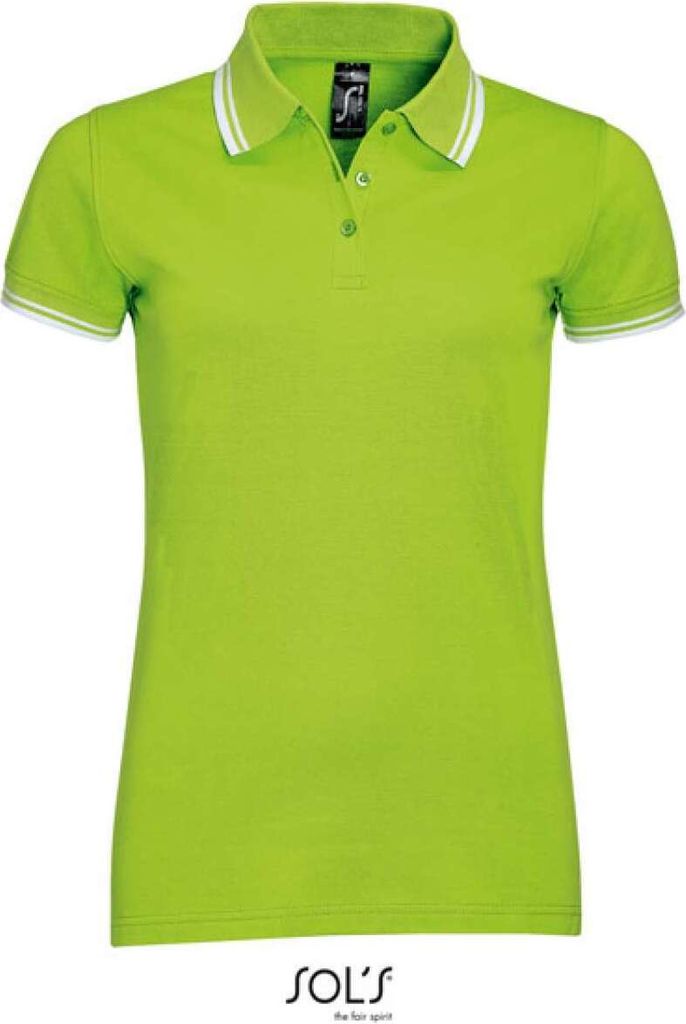SOLs 00578 | Damen Polo Shirt Pasadena - Farbe: Lime/White - Größe: L