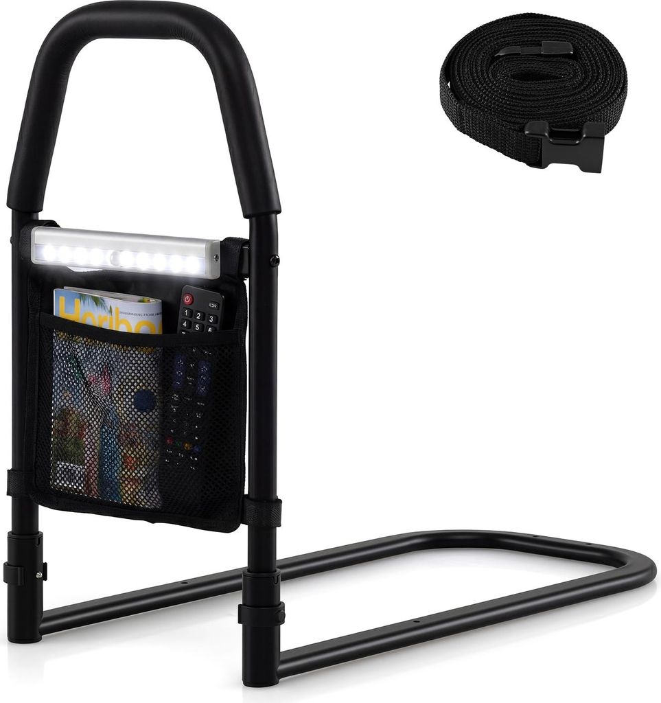 COSTWAY Aufstehhilfe Bett, Bettgitter mit LED-Sensorlicht, Produktbild 