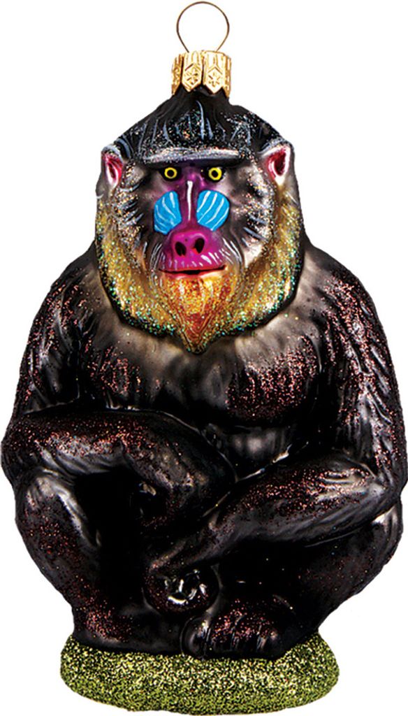 Christbaumschmuck Figuren Mandrill Baboon