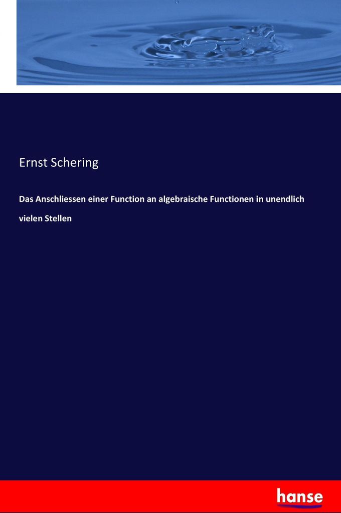 Das Anschliessen einer Function an algebraische Functionen in unendlich vielen Stellen