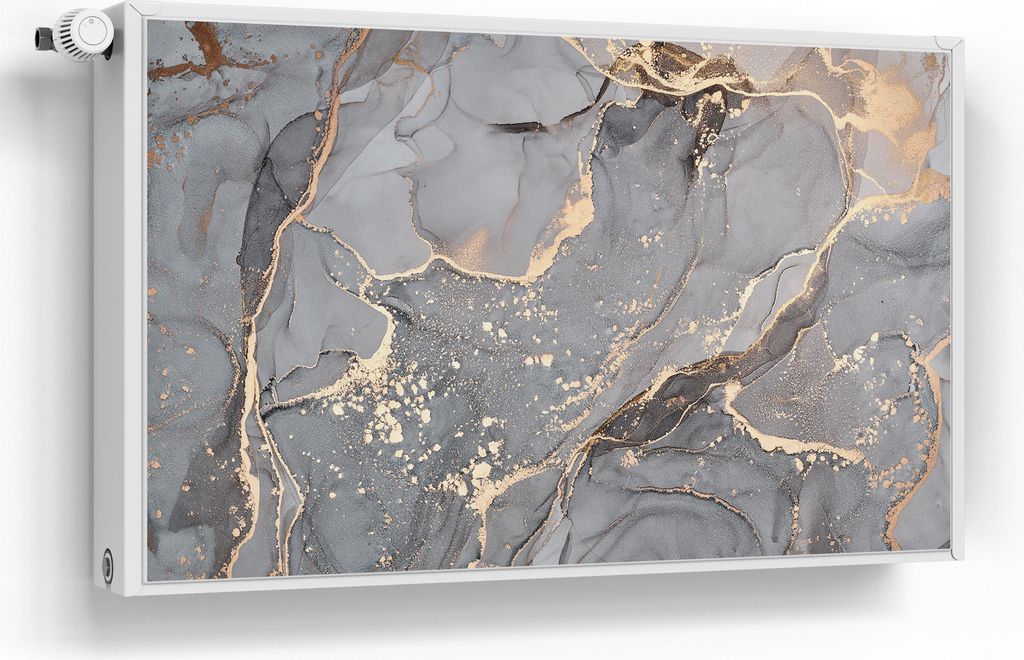 DEQORI Magnetmatte Heizung beschreibbar 100x60 cm 'Elegantes Marmormuster' Magnetfolie