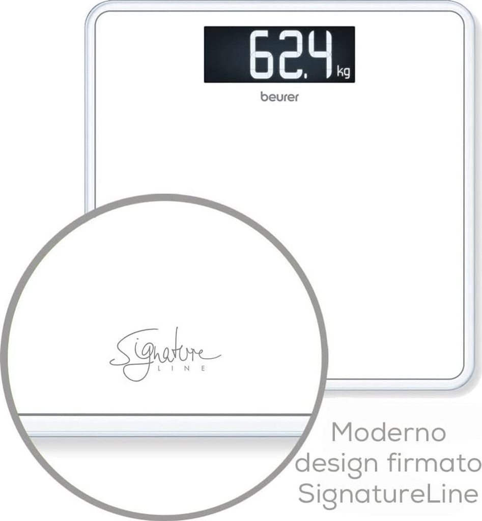 Beurer GS 400 white Glaswaage Signature XXL 200kg Produktbild 8