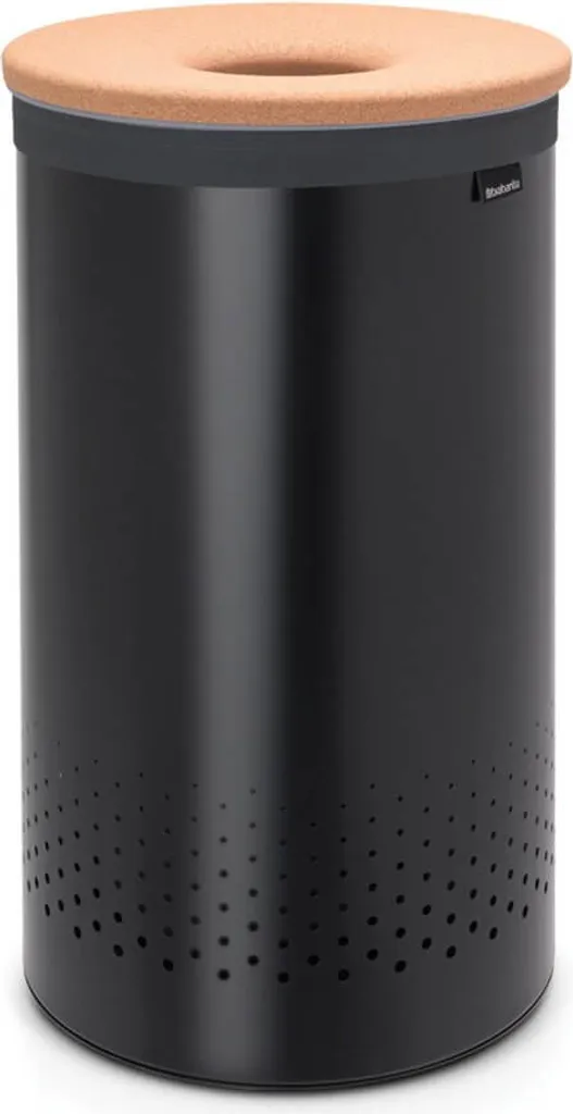 Brabantia Corbeille à Linge 60L Black - Panier à Linge Noir Haute Qualité