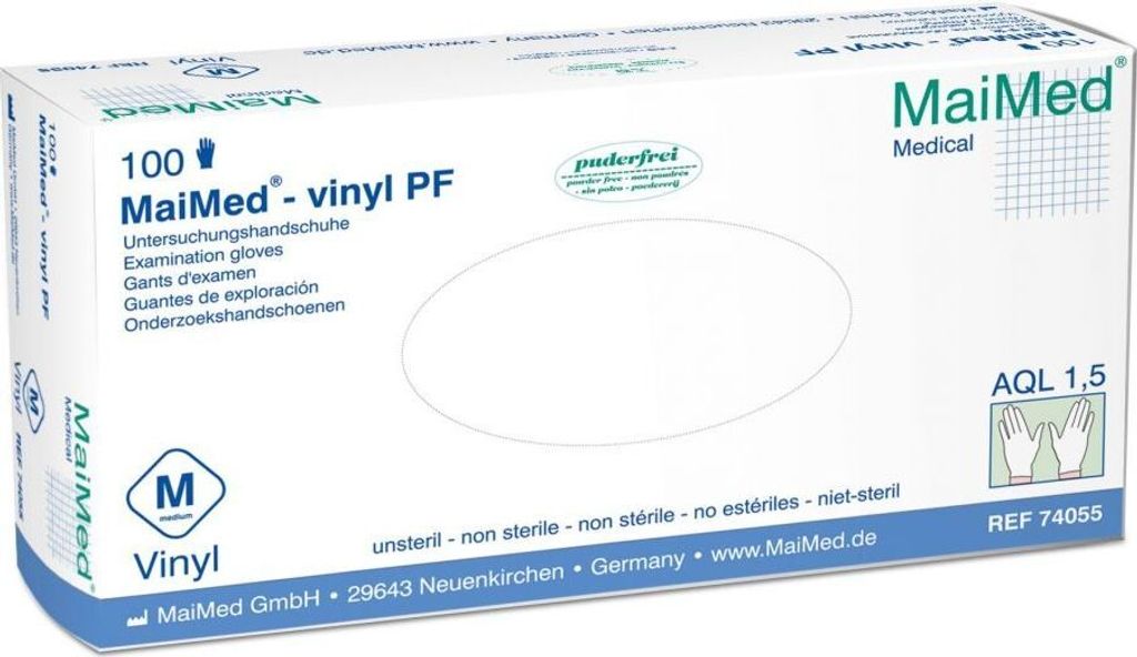 MaiMed Einmalhandschuhe Vinyl Größe XL Produktbild 