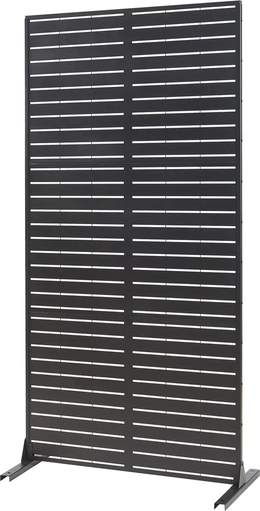 Cloison intérieure Trolu acier galvanisé noir 200x100x50 cm à lamelles