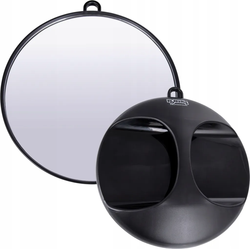 Miroir professionnel rond 28 cm Ponik's avec cadre noir ultra léger