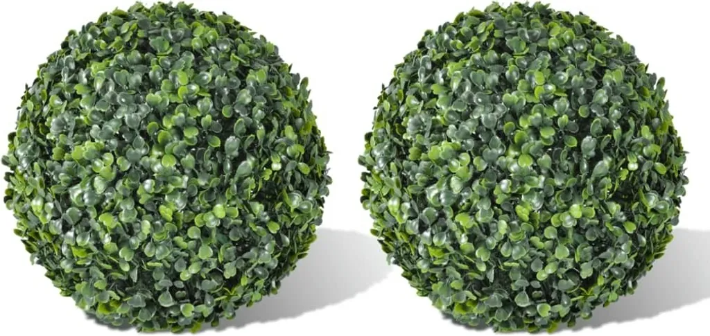 Lot de 2 Boules de Buis 35 cm pour Décoration Terrasse et Entrée Maison