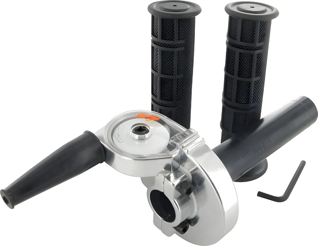 Kit Accélérateur Rapide Chrome d.22 Motoforce avec Poignées Ergonomiques