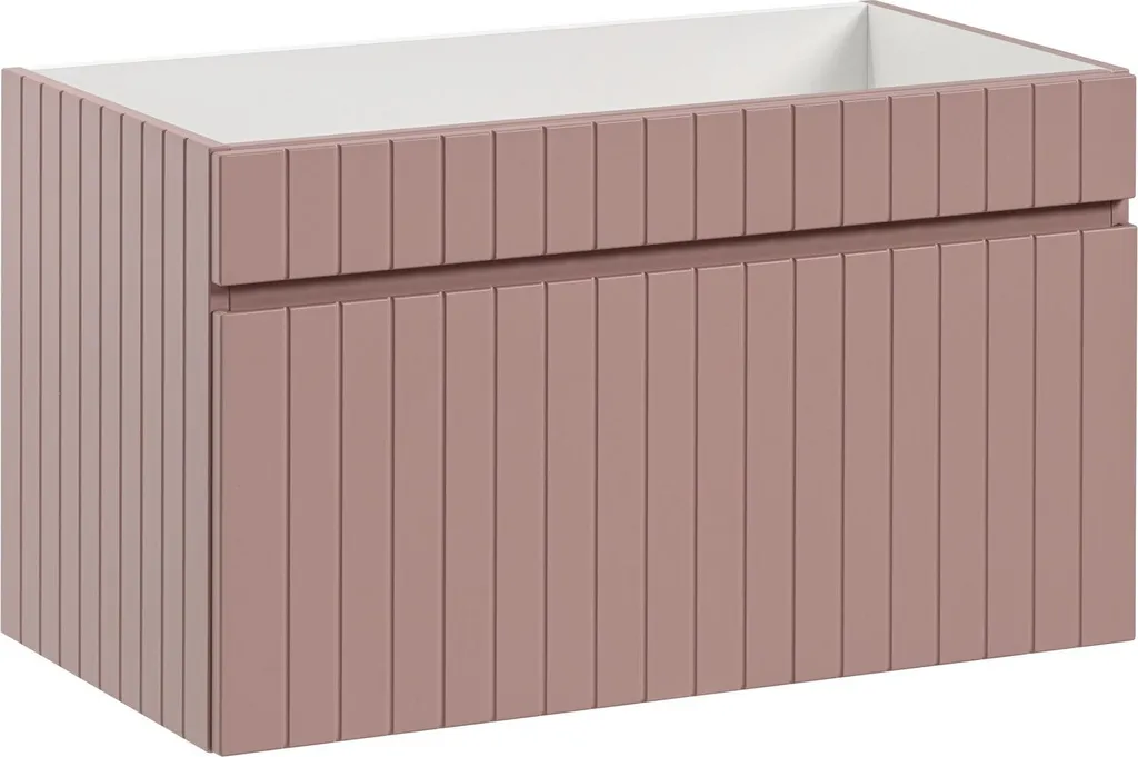 Meuble sous-vasque suspendu 80cm FURNLUX Ikonisch Rose poudré chic