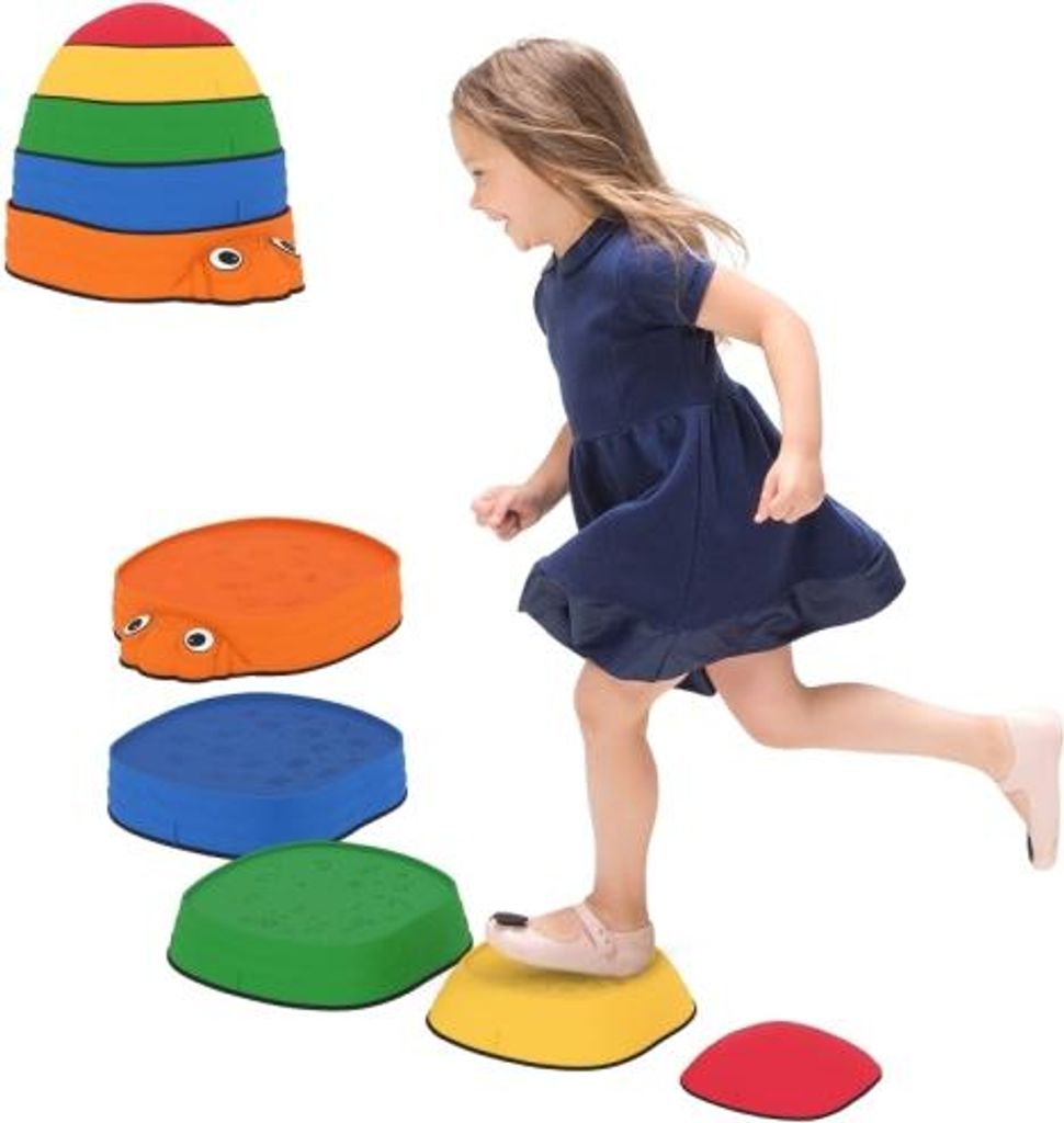 Verschiedenes Spielzeug Balanciersteine 37x37x28cm 5 Stueck Rutschfest Stapelbar Fuer Kinder 2 Bis 8 Jahre Fuer Drinnen Draussen