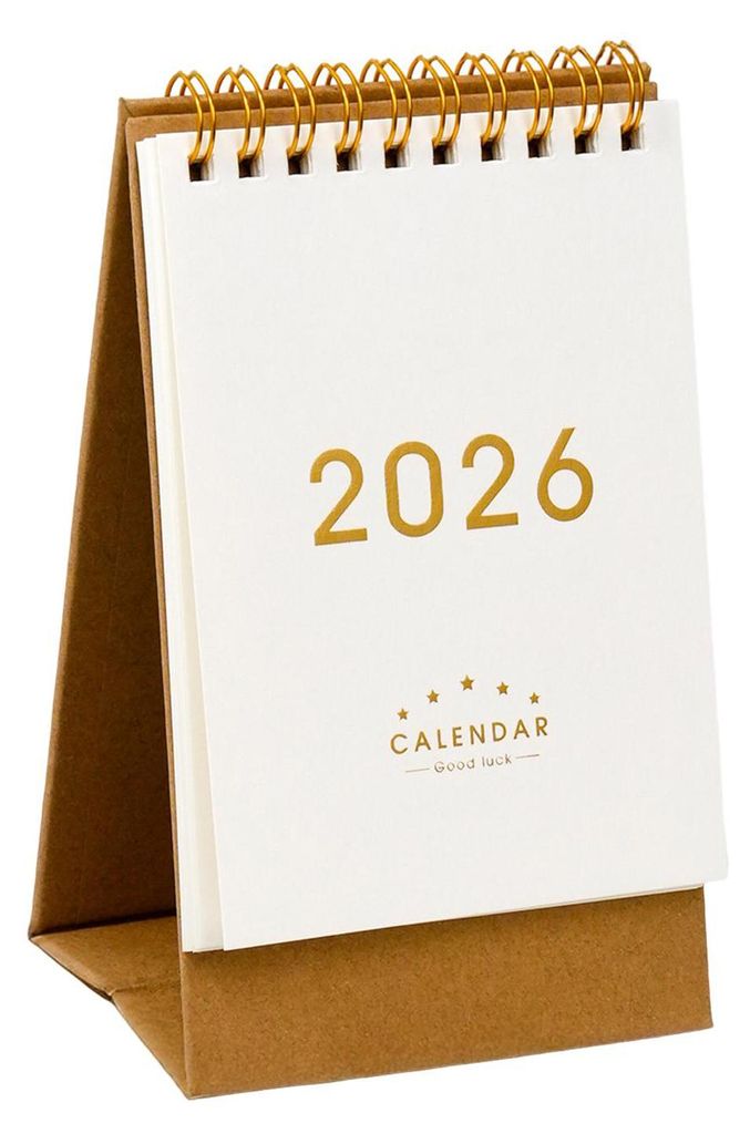 Tischkalender 2026 im Retro-Stil, dickes Papier, Zeitmanagement-Planer, Homeoffice, Schule, Tagesplaner
