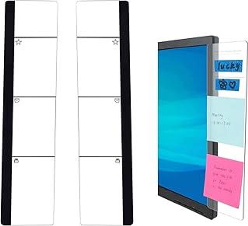 2 Stück Monitor Memo Board Computer Zubehör, Acryl-Memoboard für Computermonitor, Büro Gadgets, Haftnotizhalter, Bürobedarf für Damen und Her...