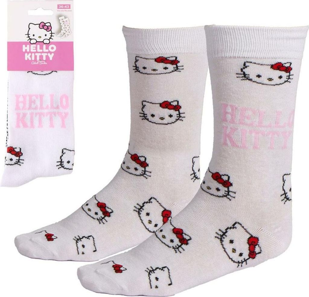 Socken Hello Kitty Weiß (36-43) Produktbild 