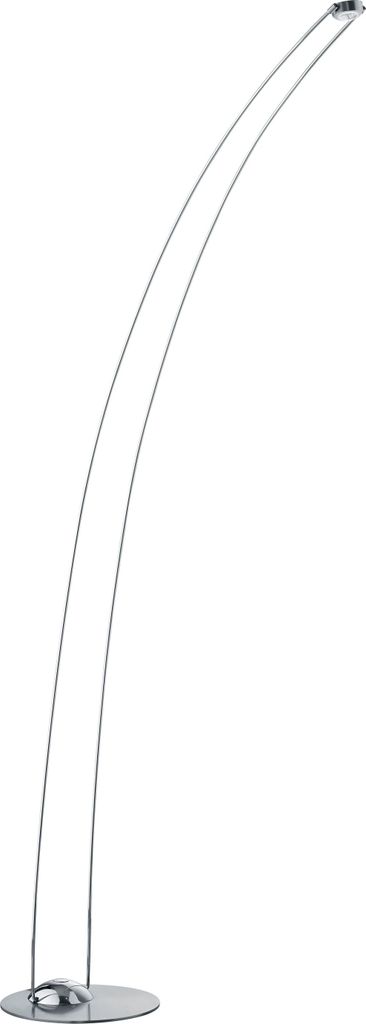Deutsche LED Stehleuchte Silber Metall 145cm Verstellbar Fußschalter