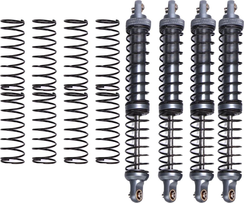 4pcs 110 mm RC Stoßdämpfer Dämpfer Doppelte Stufe Federschocks für 1/10 Crawler Car Upgrade Teile Ti Farbe