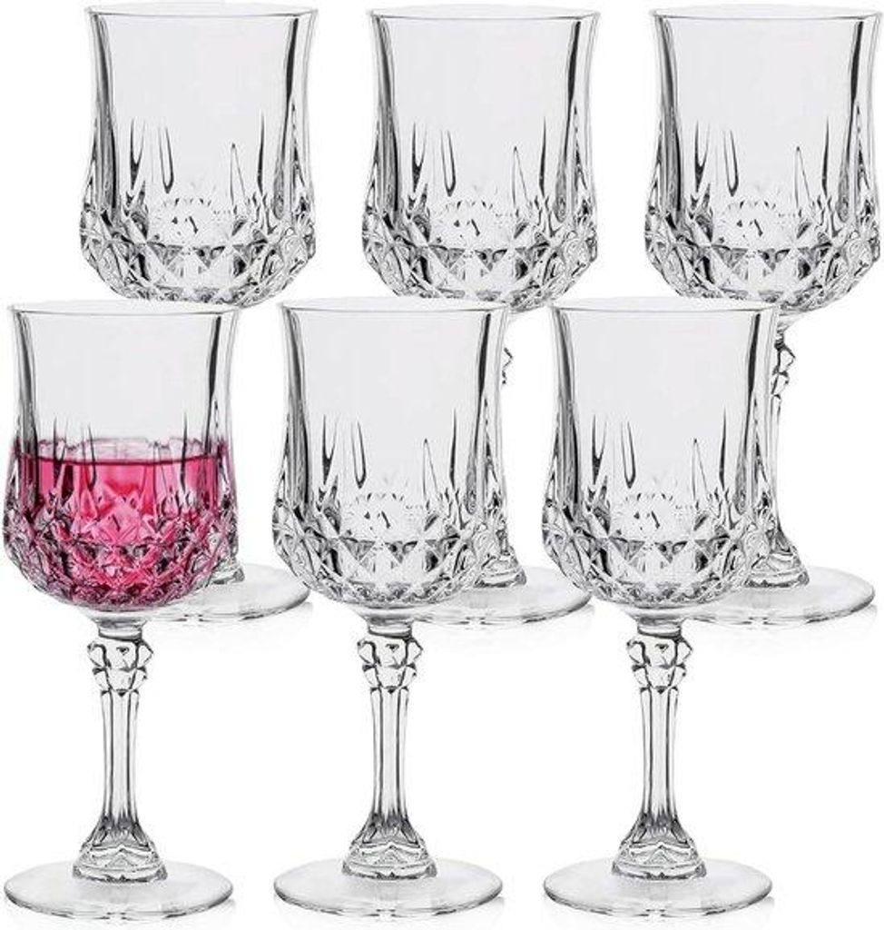 Transparante Cocktailgläser aus Stahl - 6 Stücke, 60 ml, Elegante Grappa-Gläser für Cocktails und Liköre