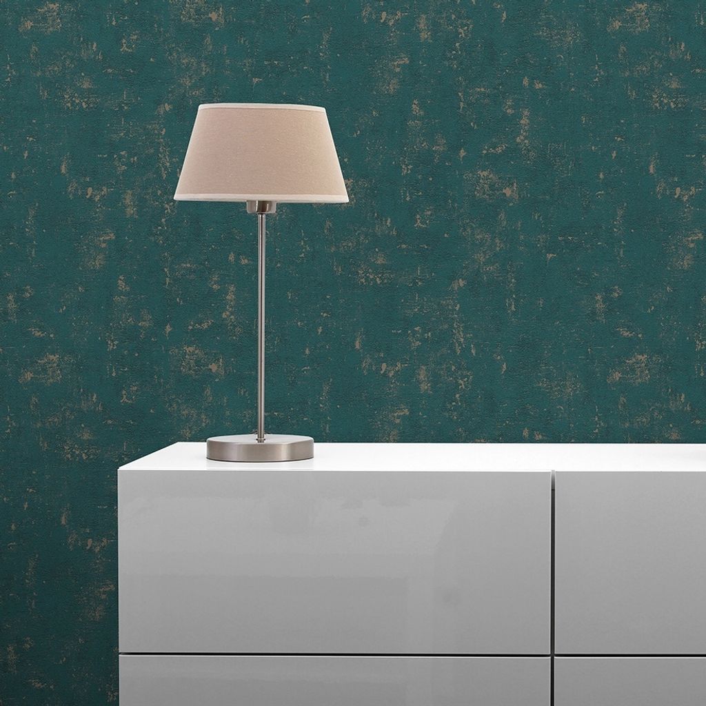 Tapete Uni Einfarbig M1-No.11032 Vlies Petrol Gold Tadessi 10.05 m x 0.53 m